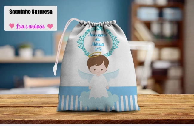 Saquinho Supresa para lembrancinhas de Batizado