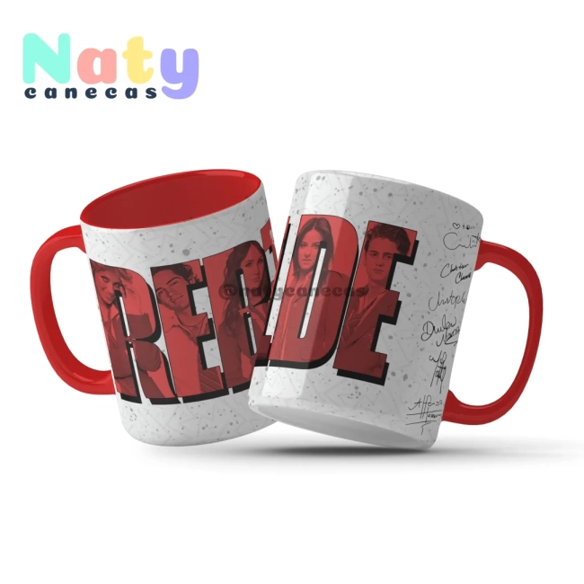 Caneca Personalizada  RBD Alça Color