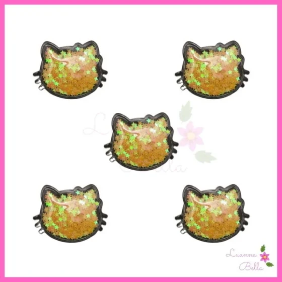 Aplique Hello Kitty Amarelo Com Enchimento - Pct c/4 unds