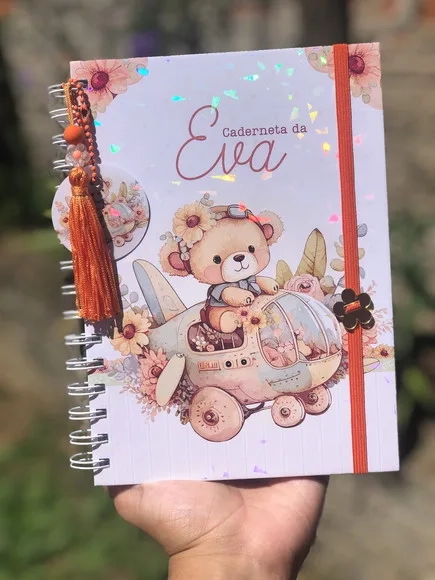 Caderneta de Saúde Vacinação Personalizada Ursinha Aviadora