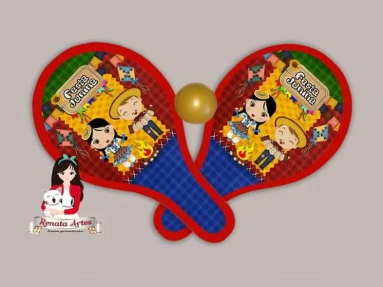 Raquetes de Ping Pong Tema Festa Junina