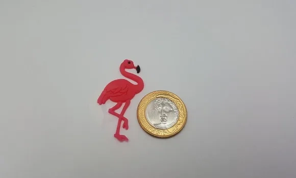 Aplique Flamingo Emborrachado de 5cm