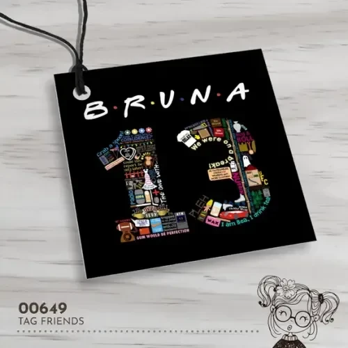 Tag Quadrada Friends - 00649