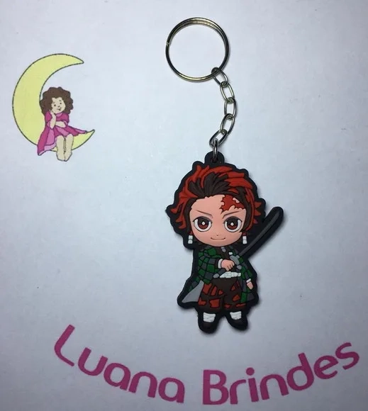Chaveiro Pin Tanjiro Kimetsu(anime) Emborrachado Pct C/2 Und