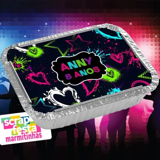Marmitinha Personalizada Festa Balada Neon