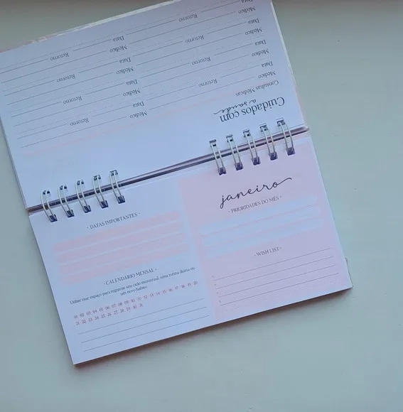 Planner de Mesa Permanente - Escolha Capa