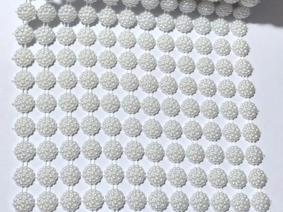 Manta Meia Pérola Cracrelada Branco 10mm Medida 13cm/1metro