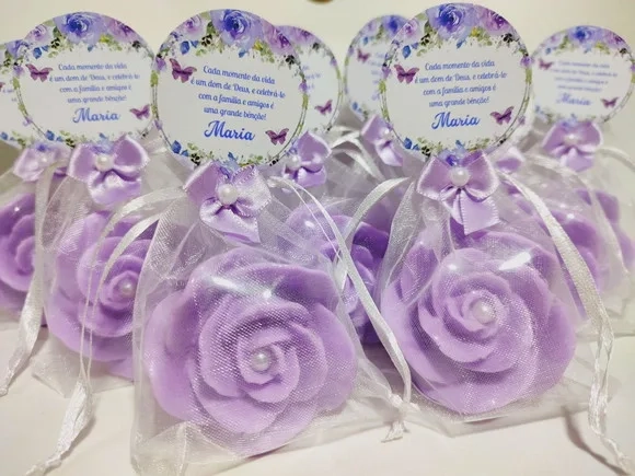 Lembrancinha de Aniversário 15 Anos: Sabonete Rosa Luxo
