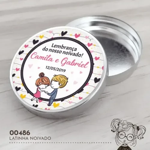 Latinha Adesivada Noivado - 00486