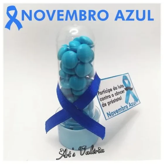 Tubete Lembrancinha Novembro Azul