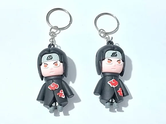 Chaveiro Anime Naruto 3d Emborrachado Pacote com 2 Unidades