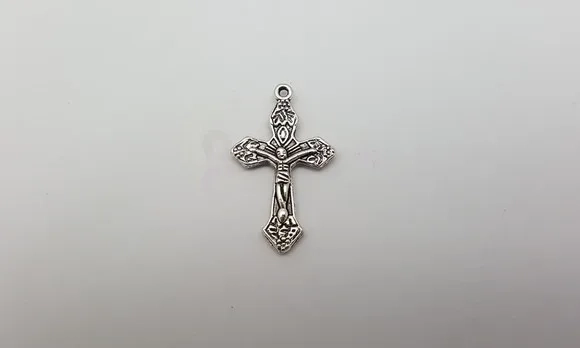 Pingente de Crucifixo Níquel com 2,5cm - 12 Unidades