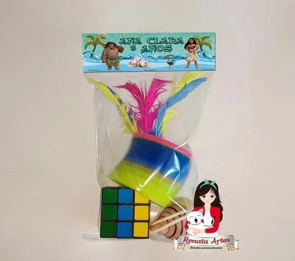 Kit Brinquedos Retrô Tema Moana