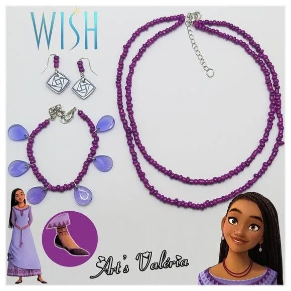 Kit Colar, Tornozeleira e Brincos da Asha de Wish