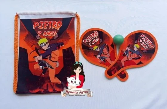 Mochila Ping Pong Personalizada Tema Naruto
