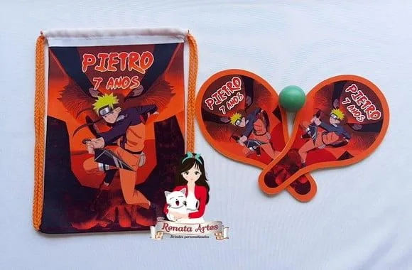 Mochila Ping Pong Personalizada Tema Naruto