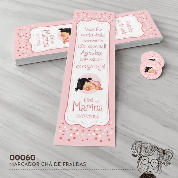 Marcador de Livro Chá de Fraldas - 00060