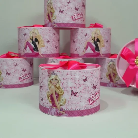 Tubo Latas Personalizadas 7x10 "luxo" Barbie