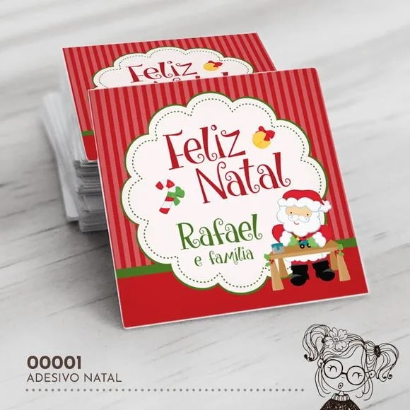 Adesivo Quadrado Natal - 00001