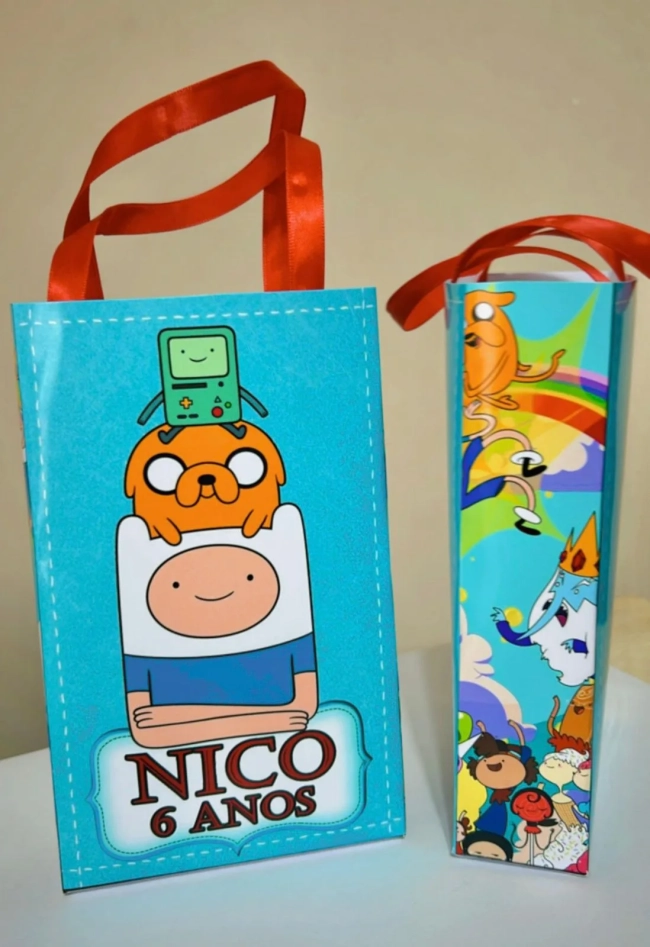 Sacolinhas Personalizada Hora de Aventura Lembrancinhas Para Aniversário