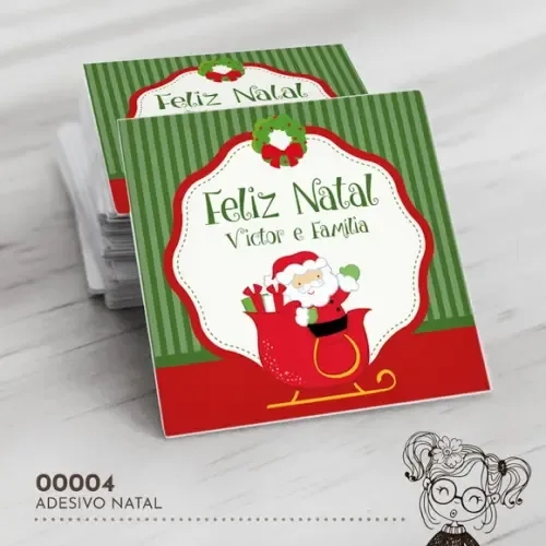 Adesivo Quadrado Natal - 00004