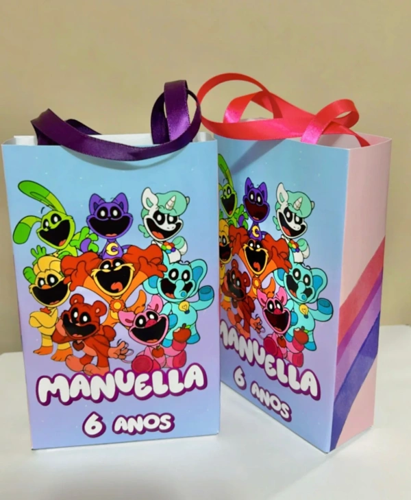 Sacolinhas Personalizada Smilinf Critters Lembrancinhas Para Aniversário