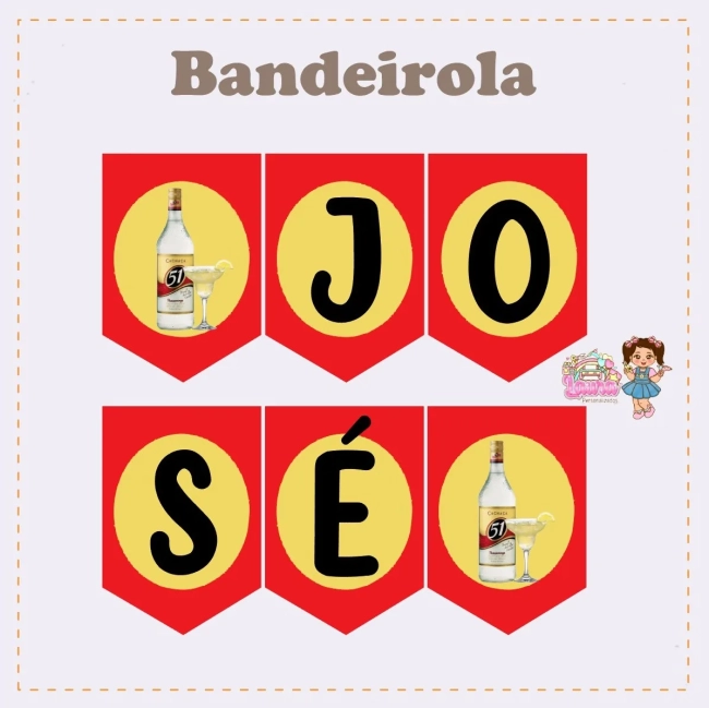 Kit Festa Só Um Bolinho CACHAÇA 51 - Decoração de Festa