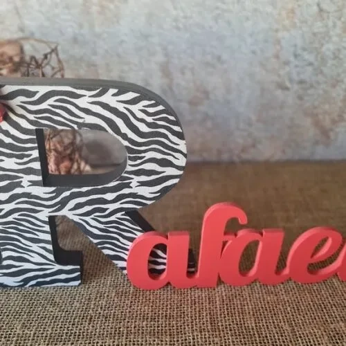 Letras De Mdf -nomes 18cm Laço