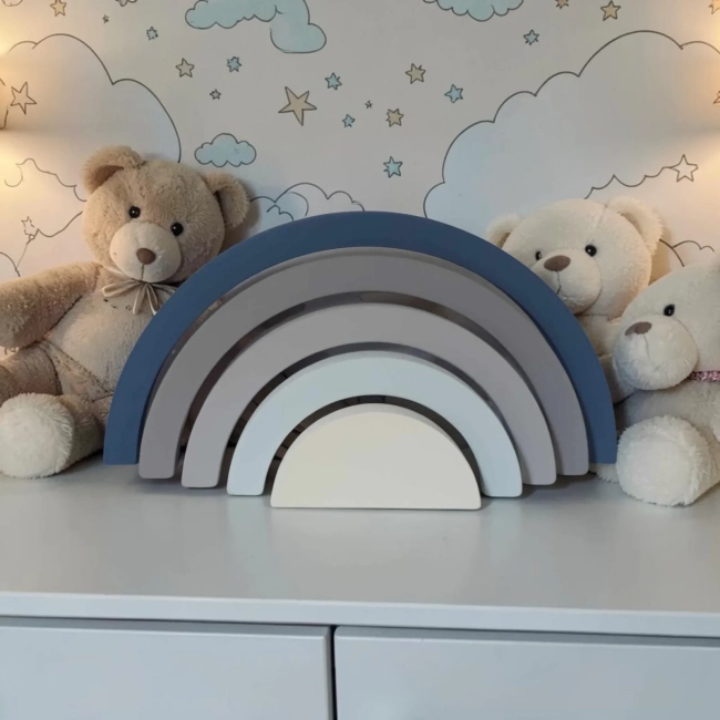 Arco iris de mdf decorativo/ Enfeite de festa, decoração pra quarto de bebe.
