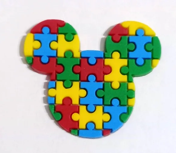Aplique Autismo Modelo Mickey - 6 Unidades