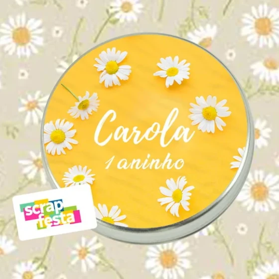 Latinhas Personalizadas Festa Margaridas