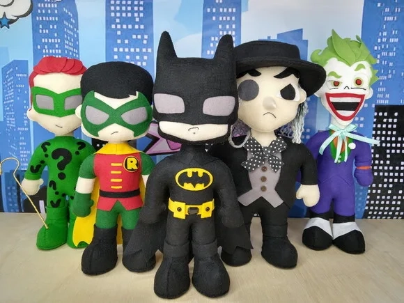 Kit Batman e Vilões em Feltro