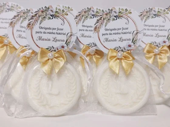 Lembrancinha 70 Anos, Sabonete Letra Inicial do Nome