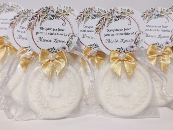 Lembrancinha 70 Anos, Sabonete Letra Inicial do Nome