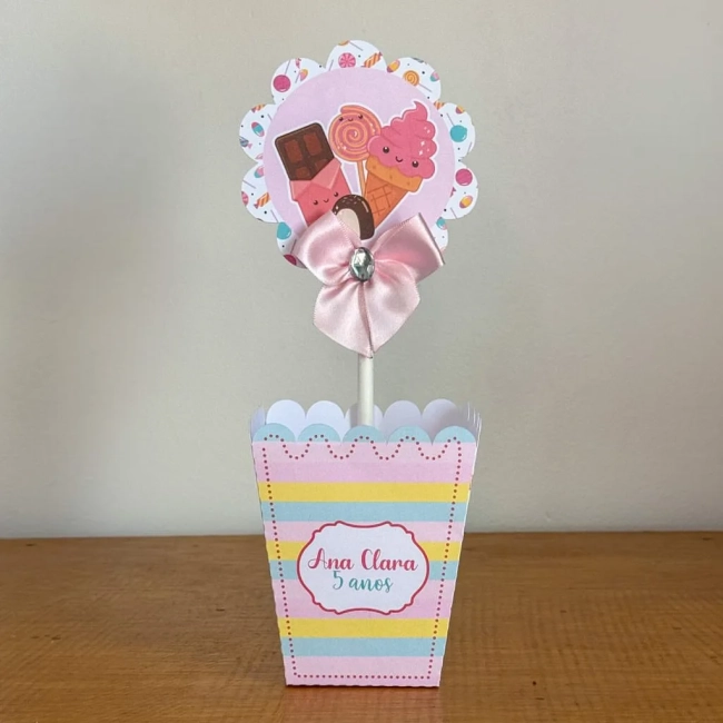 PEGUE E MONTE - Centro de Mesa DOCES Decoração de Festa | Lembrancinhas | Aniversário | Personalizados