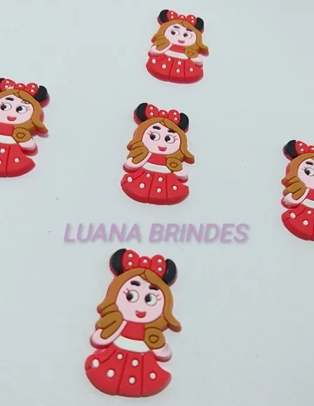 Aplique Menininha de Minnie Emborrachado - pct c/10 unidades