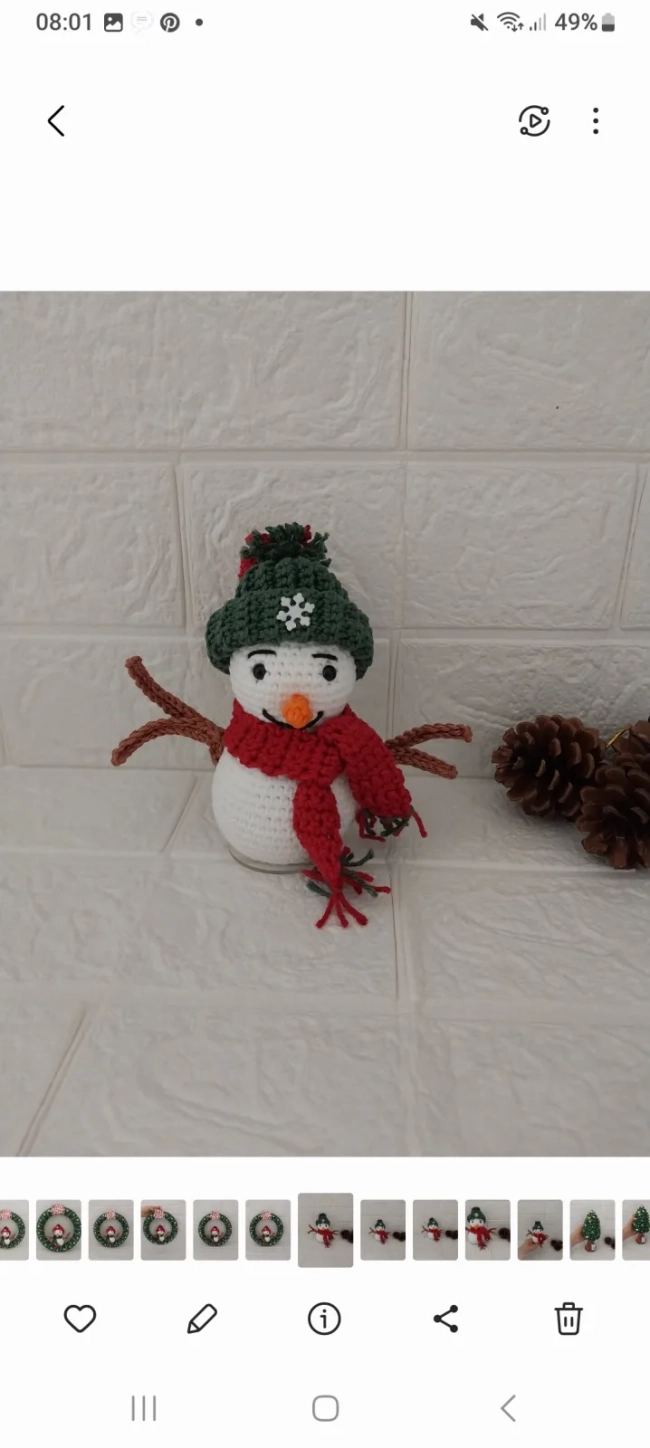 Pinheiro de Natal + Boneco de Neve amigurumi