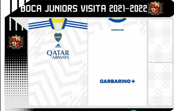 Vetor Da Camisa Boca Juniors Visita 2021-2022