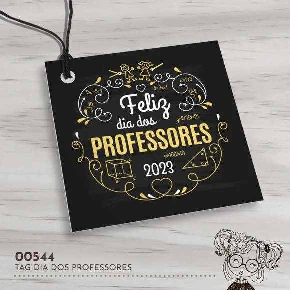 Tag Quadrada Dia dos Professores - 00544