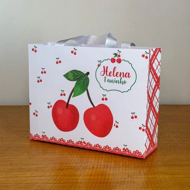 PEGUE E MONTE - Sacolinhas Personalizadas CEREJINHA Decoração de Festa | Lembrancinhas | Aniversário | Personalizados