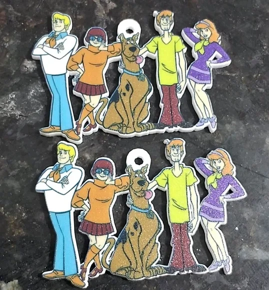 Pingente Scooby-doo Acrilico U.v - 5 Unidades