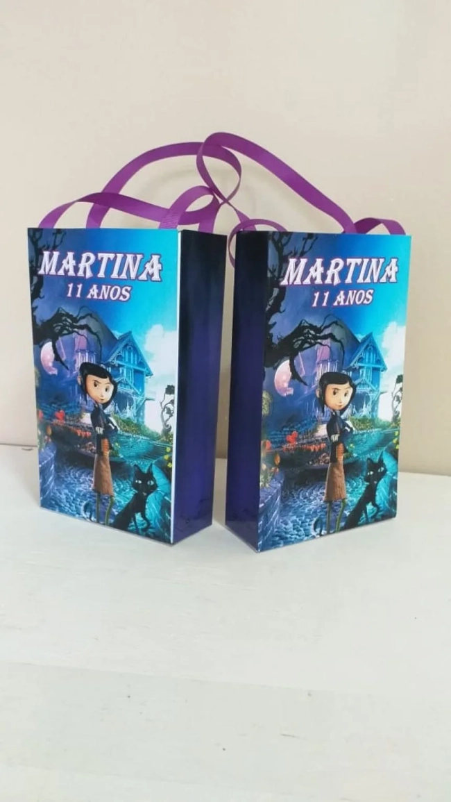Sacolinhas Personalizadas Coraline para Lembrancinhas