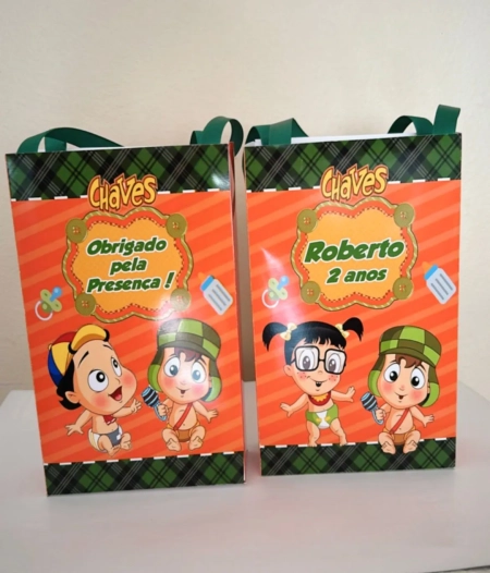 Sacolinhas Personalizada Chaves Baby Lembrancinhas Para Aniversário