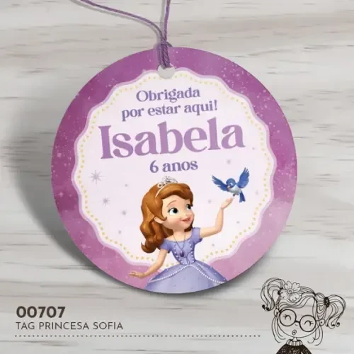 Tag Redonda Princesa Sofia - 00707