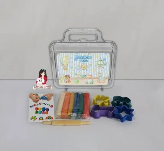Kit Massinha na Maleta Brinquedos Vintage