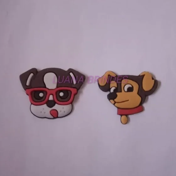 Aplique Emborrachado de Cachorros - pct com 8 unidades