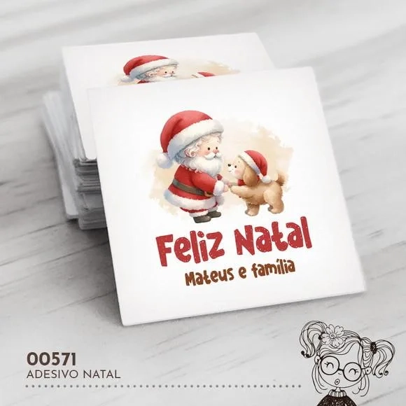 Adesivo Quadrado Natal - 00571