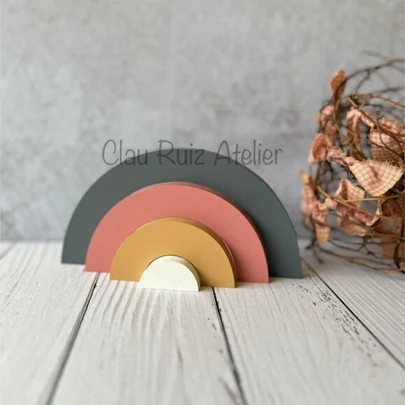 Arco Íris de Mesa 4 Faixas Decoração Bebê