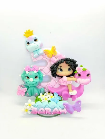 Vela Dino Baby Menina ( 1 a 9 Anos)