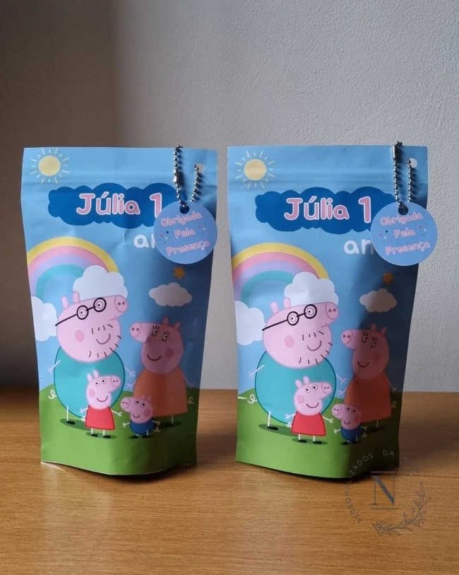Saco Zip Lock 12x20 Lembrancinha Peppa